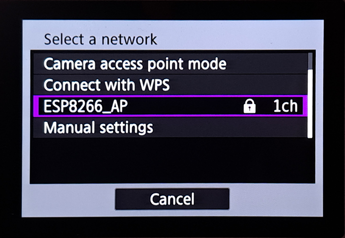 ESP8266_AP network in wizard